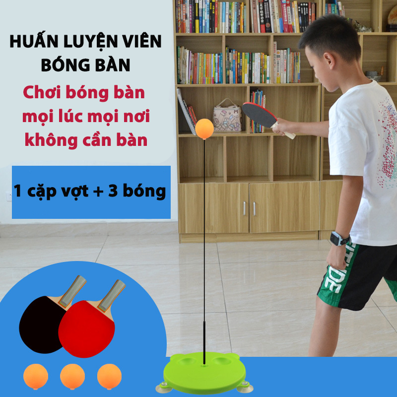 Bóng bàn luyện phản xạ - Bộ đồ chơi bóng phản xạ - Dụng cụ tập đánh bóng bàn cho mọi lứa tuổi