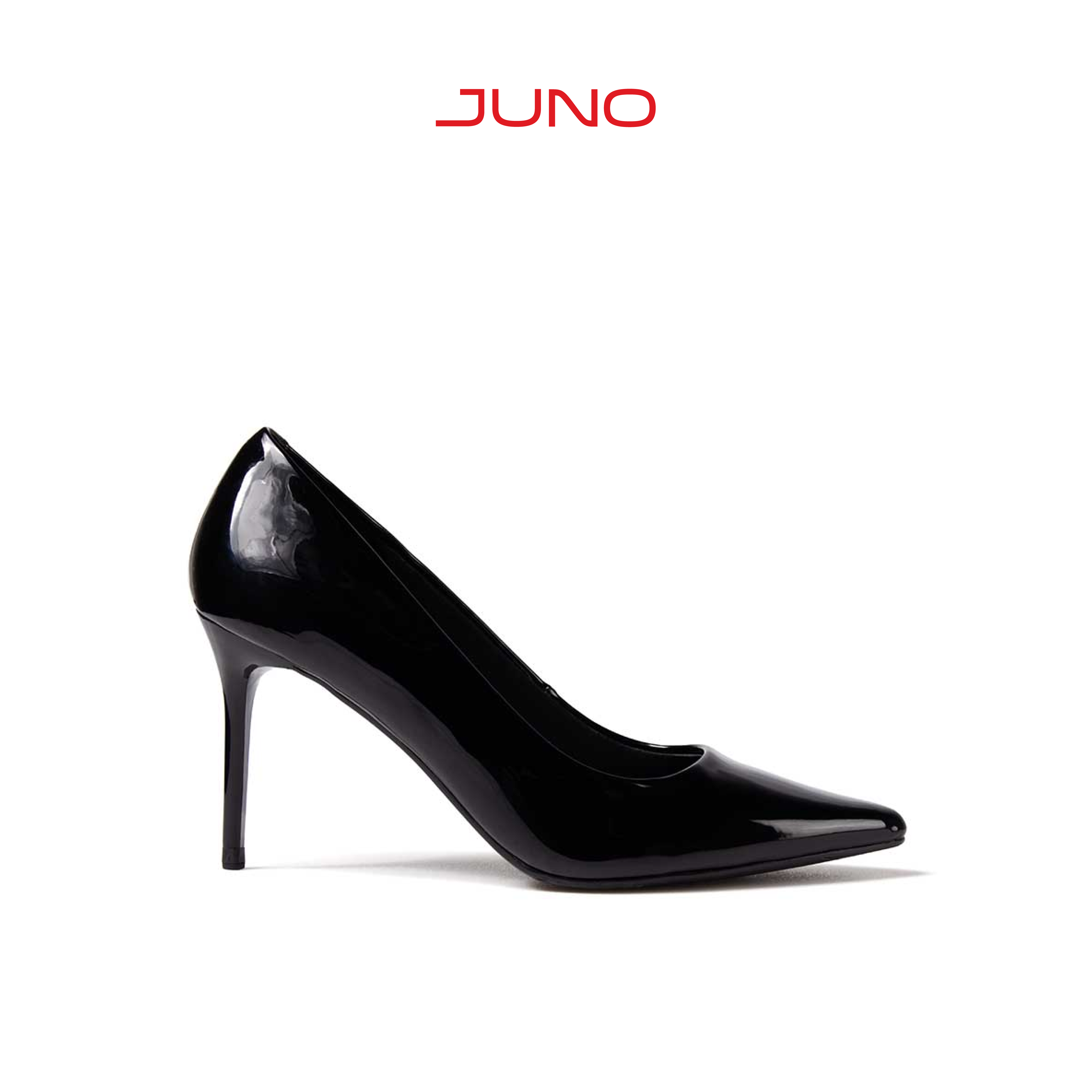 Giày Cao Gót Nữ 9cm Thời Trang JUNO Da Trơn Mũi Nhọn CG09104