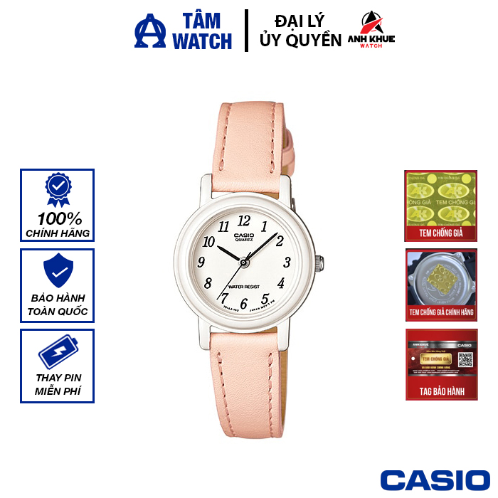 Đồng hồ nữ dây da casio standard chính hãng anh khuê lq-139l-4b2df