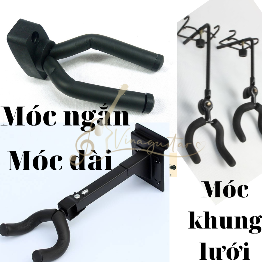Móc treo đàn Guitar Ukulele Violin đầy đủ ốc vít hàng chắc chắn và có đệm cao su chống trầy xước