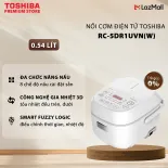 Nồi Cơm Điện Tử Toshiba 0.54L RC-5DR1UVN(W) - 8 Chế Độ Nấu - Công Nghệ Gia Nhiệt 3D