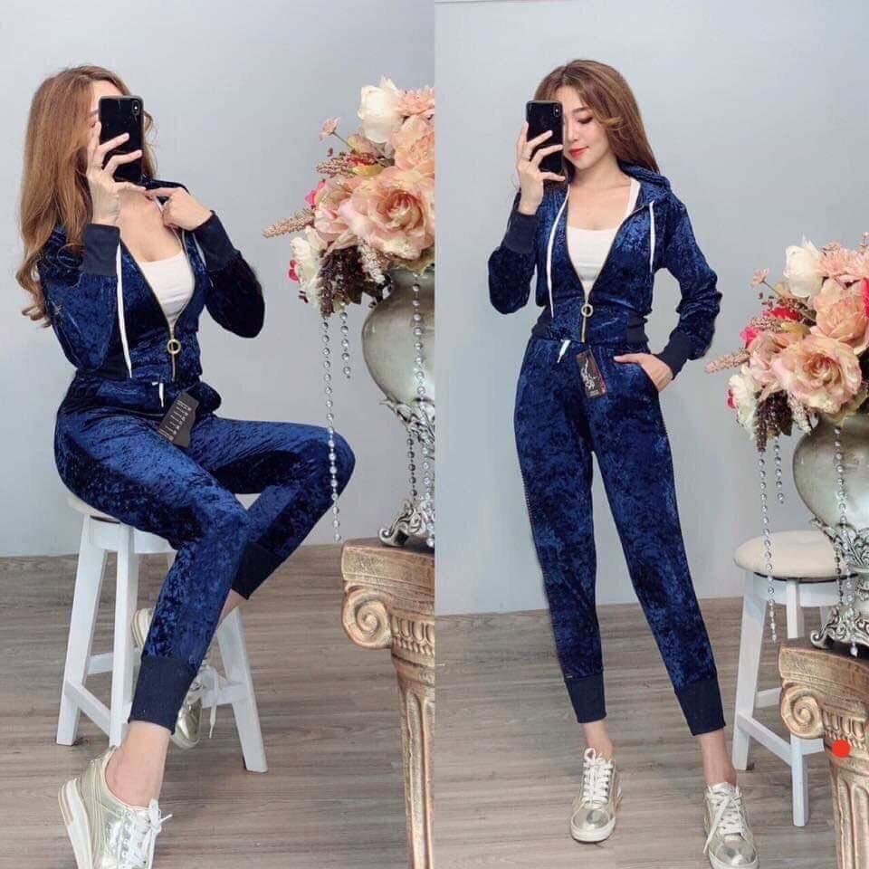 Set bộ nhung vải nhập cực HOT - chuẩn y hình - thời trang thu đông mới nhất 2020
