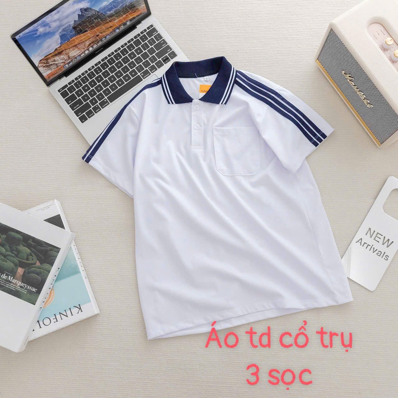 Áo thun thể dục cổ TRỤ đồng phục thể thao cho học sinh nam nữ các cấp