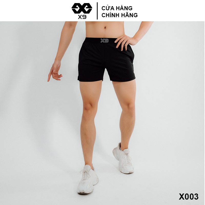 Quần Short Nam Thể Thao Bản To Lưng Thun Ngắn Ngang Đùi- LocalBrand X9 Sportswear - Tập Gym Chạy Bộ Bơi Yoga - X003