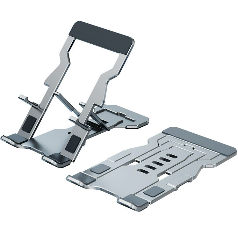 Giá Đỡ Điện Thoại Máy Tính Bảng Ipad  Hợp Kim Nhôm Cao Cấp - Điều Chỉnh Góc Độ - Trục Kép- Gấp Lại Tiện Lợi