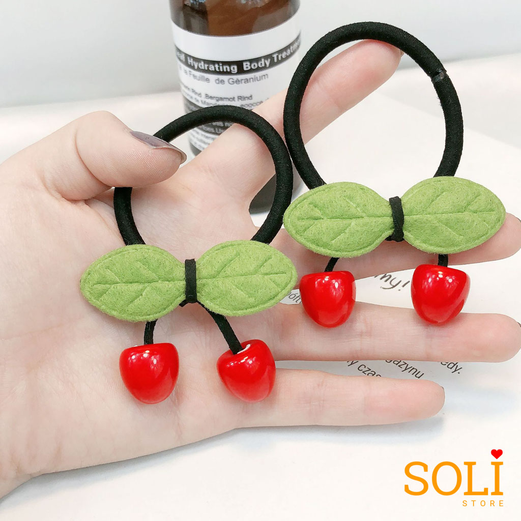 Cột tóc Cherry lá cây dễ thương CT96