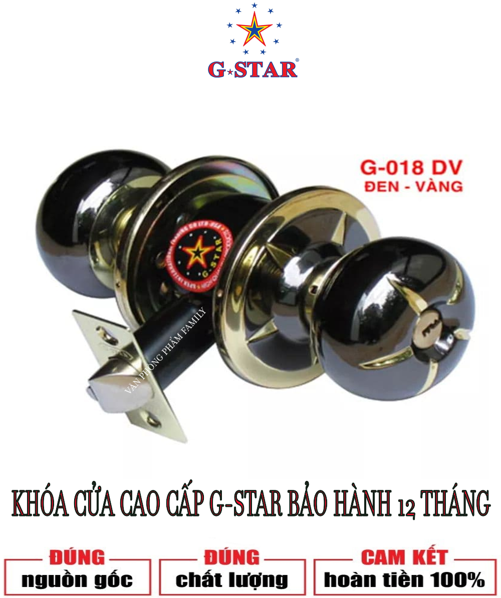 Khóa tay nắm tròn G-STAR cao cấp được sản xuất bằng vật liệu tôn thép mạ Ni+Cr và Inox 304