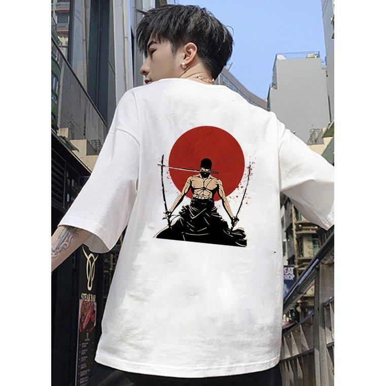 Áo thun tay lỡ unisex form rộng Samurai phong cách Nhật Bản vải dày mịn TEET2407