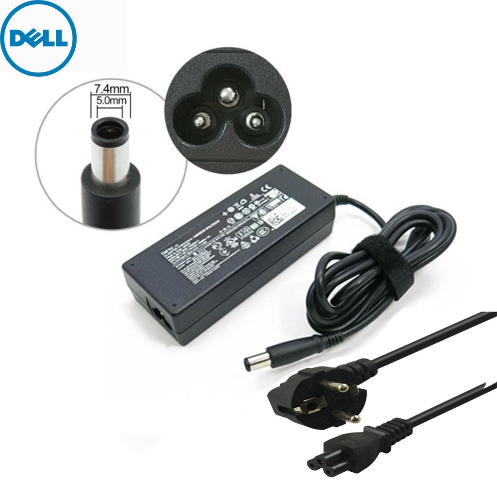 Sạc laptop dell 19.5v 4.62a chân kim to e6420 e6520 3442 3443 3543 tặng dây nguồn