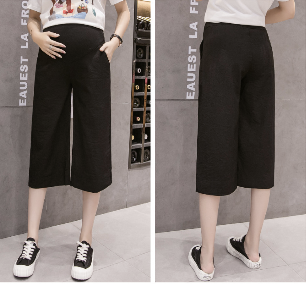 Quần bầu đũi lửng ống sớ loại đẹp có đáp và chun rút điều chỉnh - size S/M/L/XL/XXL