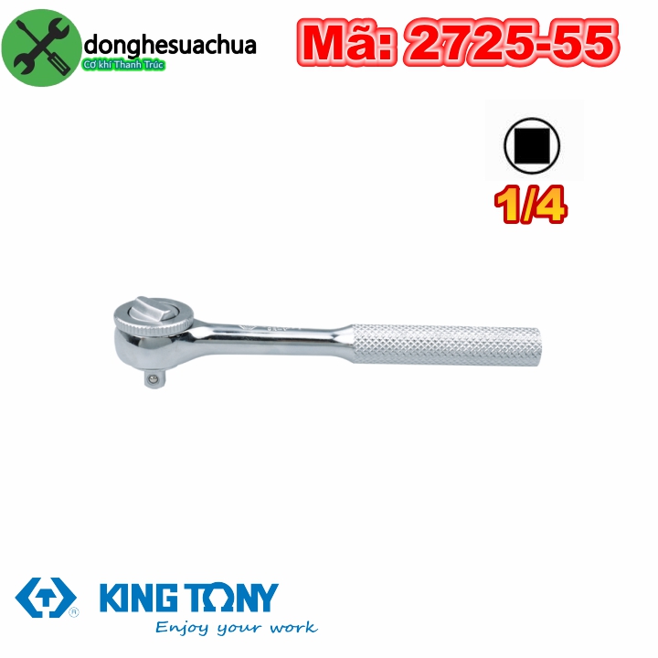 Cần siết tự động 1/4 Kingtony 2725-55 đầu tròn dài 135mm