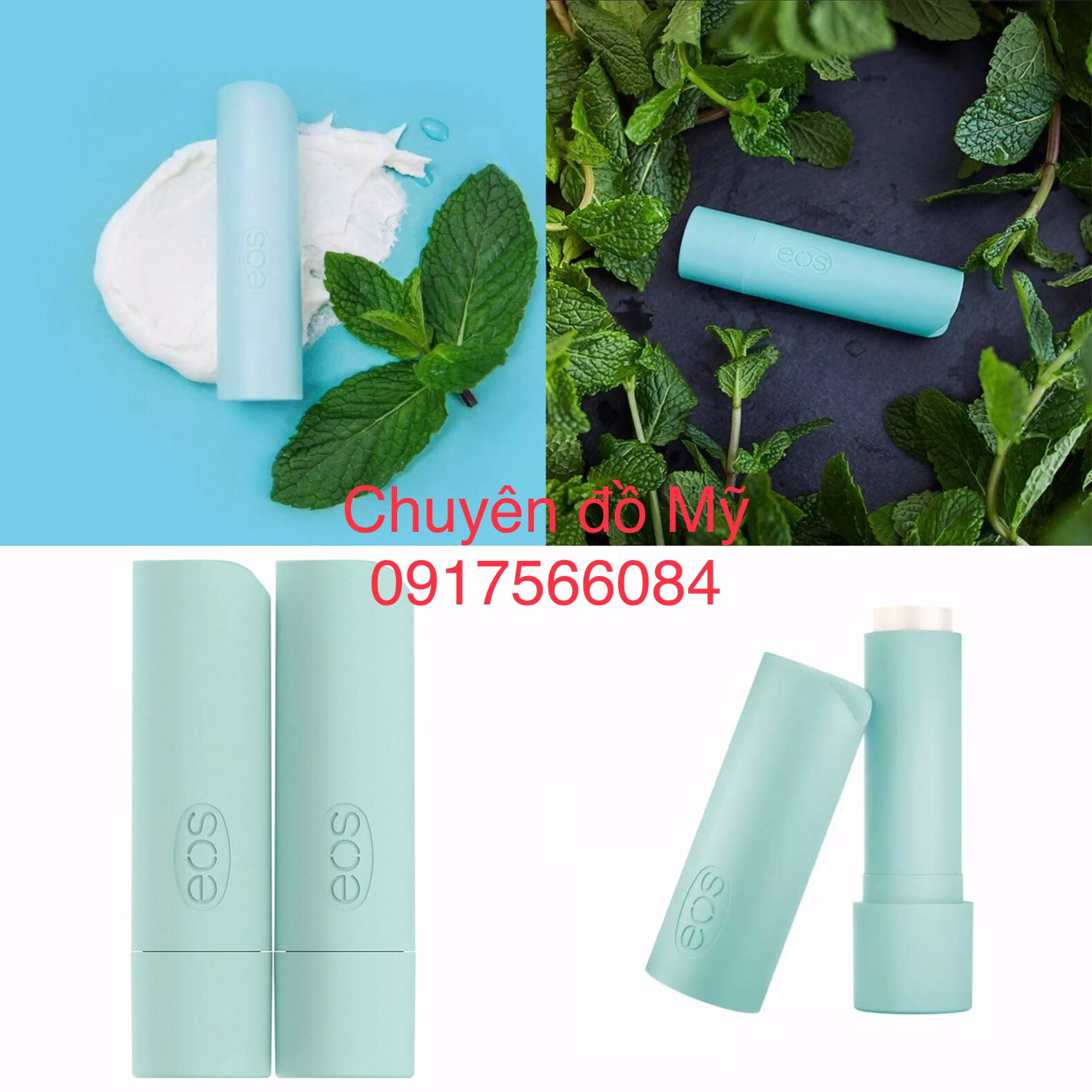 [HCM]Son dưỡng eos 100% organic Sweet Mint hương bạc hà của Mỹ