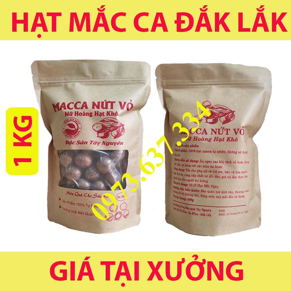 [Siêu sales] Hạt mắc ca nứt vỏ đắk lắk - hạt macca nứt vỏ 1kg - hạt macca Tây Nguyên - Nông sản sạch Tây Nguyên
