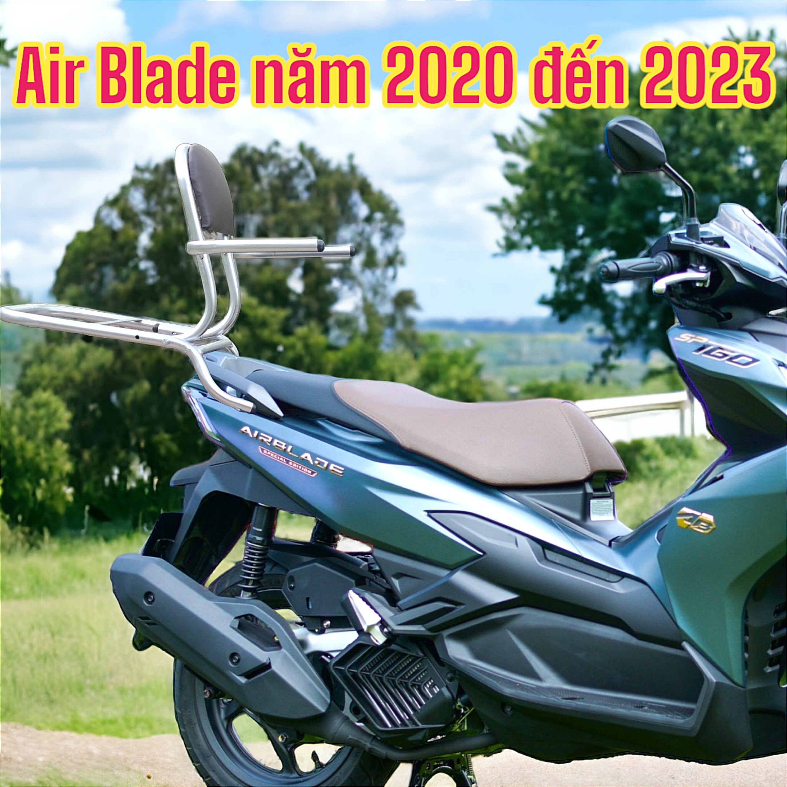 ( tặng lót tay) Baga phượt xe máy có ghế dựa xe Airblade 2020_2023