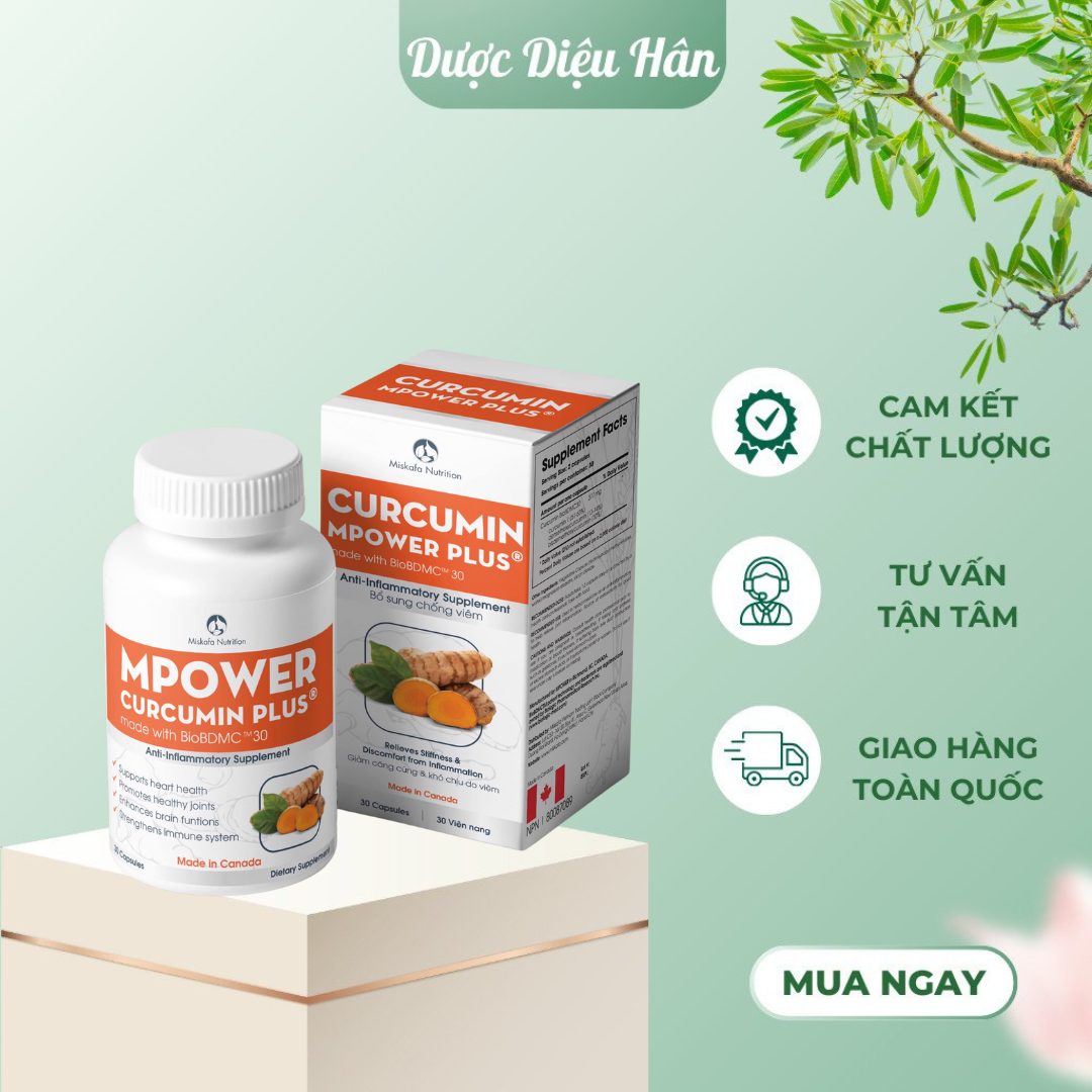 Viên nghệ miskafa mpower curcumin plus bổ sung chống viêm