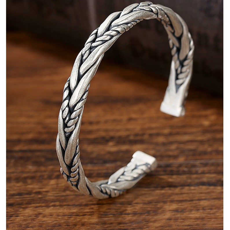 Vòng tay nam bạc nguyên chất bạc Thái