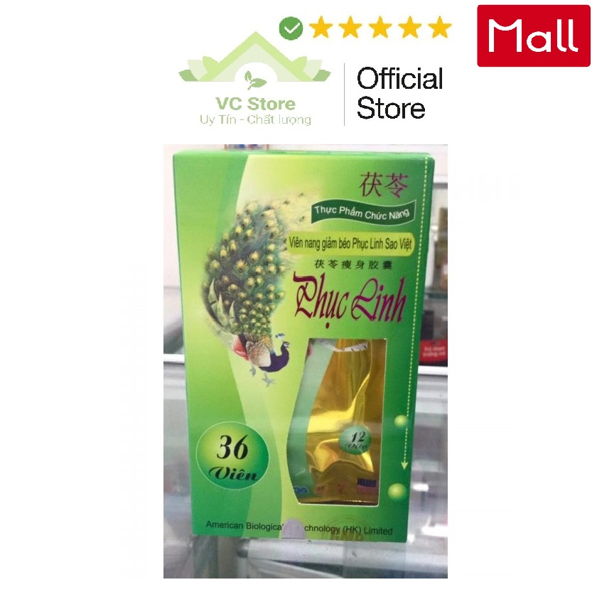 Thảo Mộc Giảm Cân Cao Cấp Phục Linh Sao Việt - Hộp 36 viên