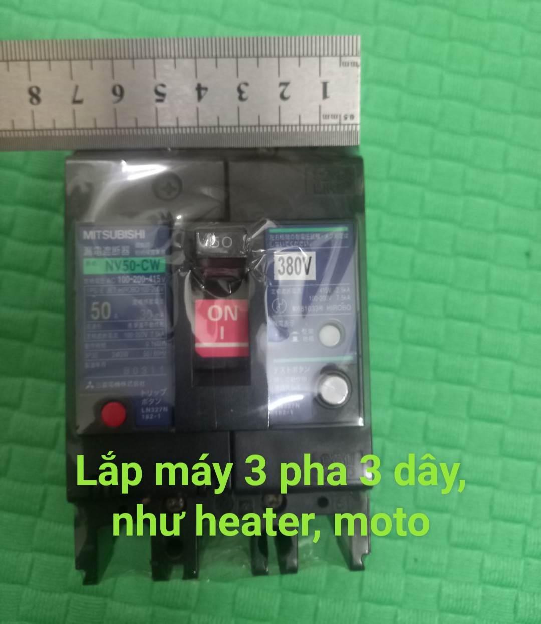 ÁT CHỐNG GIẬT 3 PHA 50A NHẬT-APTOMAT NHẬT BẢN