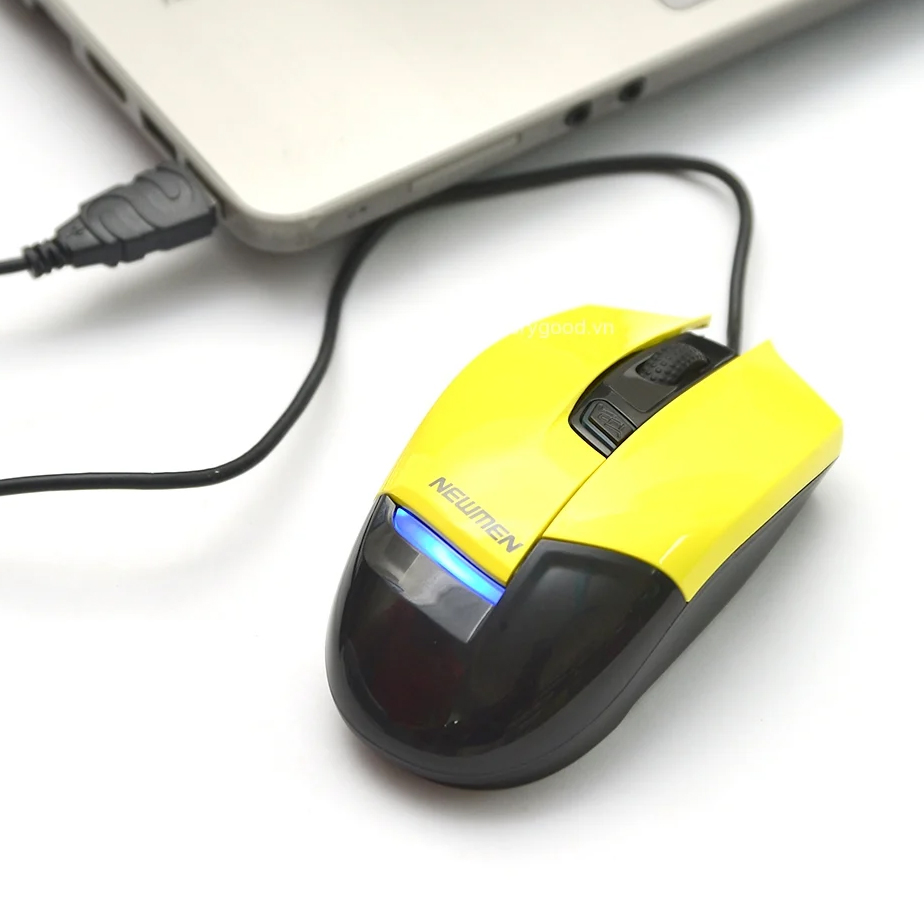 Chuột có dây NEWMEN G10 PLUS Black Yellow USB Chính hãng
