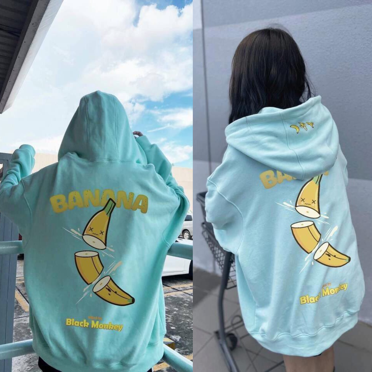 Áo Khoác Hoodie CHUỐI BANANA Nỉ Bông Ulzzang Đôi Nam Nữ Unisex Form Rộng Dây Kéo Zip Dày Giá Rẻ Đẹp