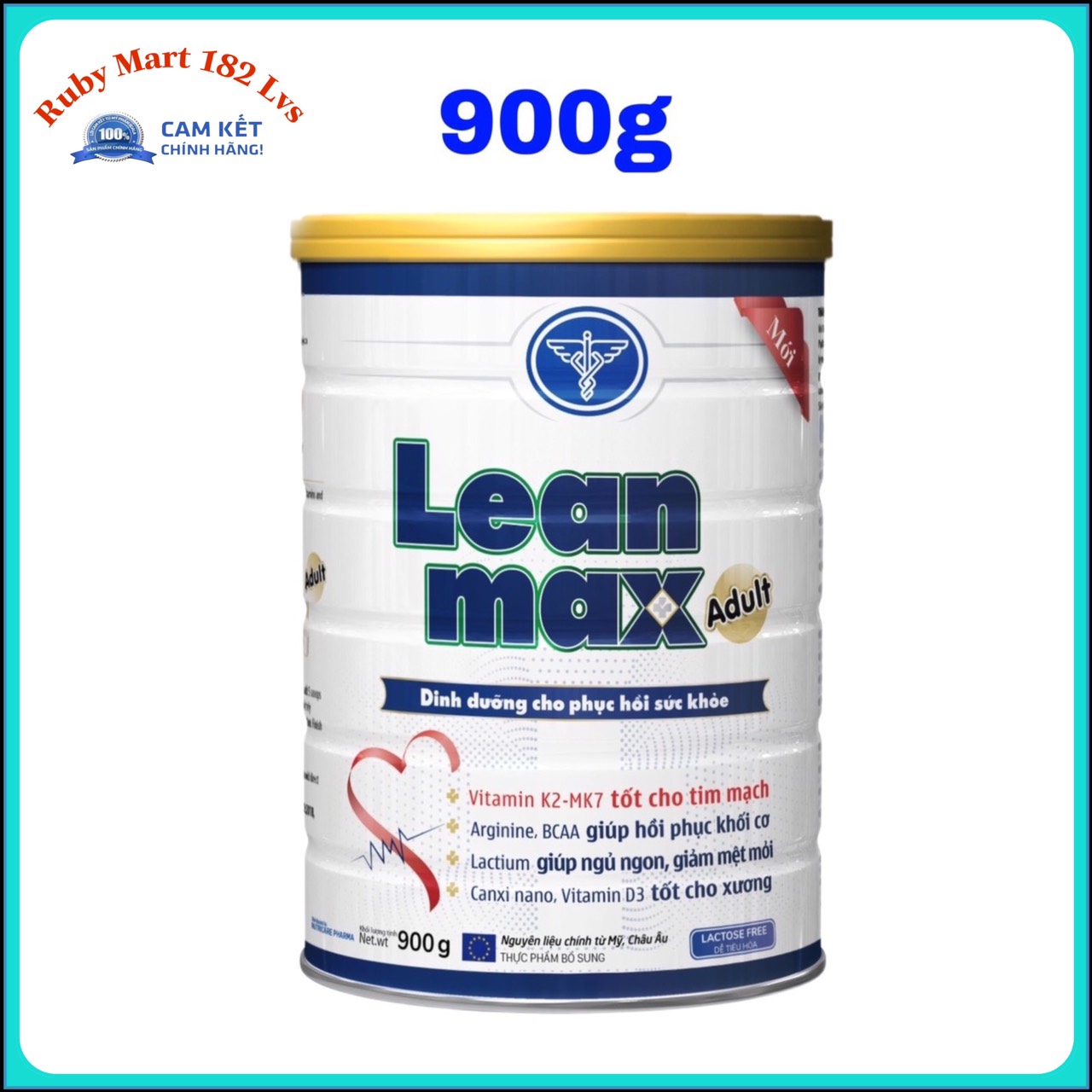 Sữa Lean Max Adult Lon 900g - dinh dưỡng hồi phục cho người bệnh
