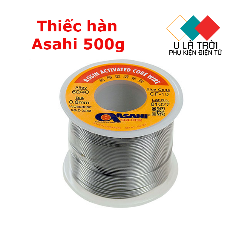 Thiếc hàn asahi 0.8mm 500g sn60/40 chất lượng giá tốt
