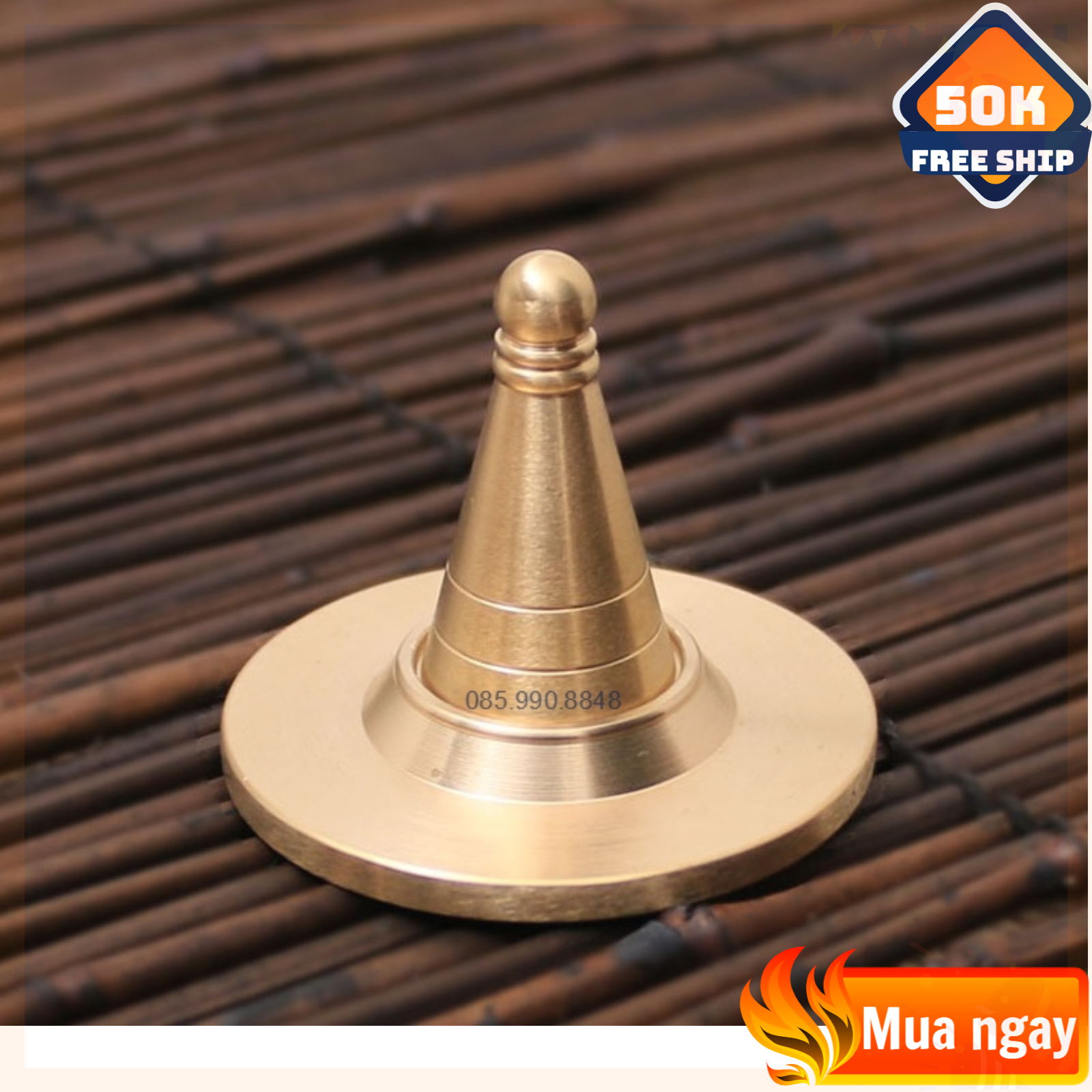 Dụng cụ Tạo Hình trầm nón, Trầm hương dụng cụ để đốt bột trầm, bột phong thủy, bột tài lộc chất liệu đồng nguyên chất - Đẹp lãng mạn