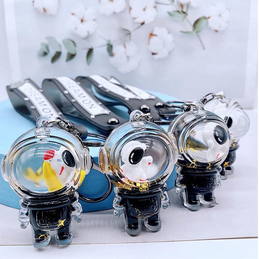 Móc khoá phi hành gia nổi kim tuyến móc khoá xe móc khoá cute phụ kiện treo túi sách cặp . phụ kiện balo