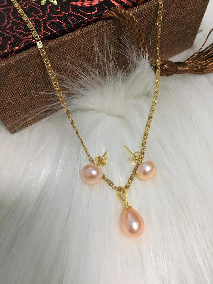 [HCM ]set trang sức  mạ vàng đính ngọc trai sang trọng