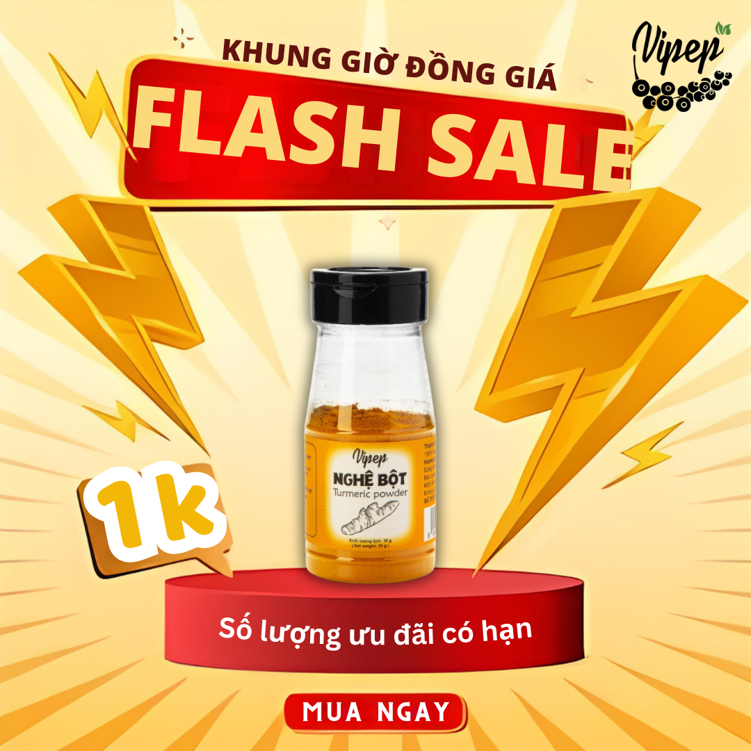 Nghệ bột tự nhiên vipep hũ nhựa 35g