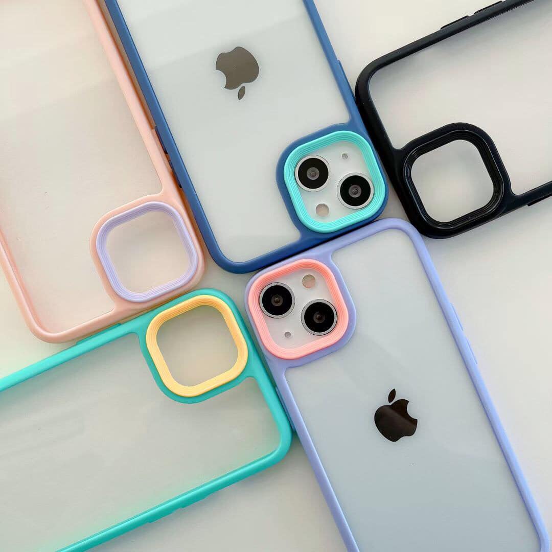 Ốp iphone, ốp lưng iphone dẻo viền màu, mẫu mới hot nhất phong cách Hàn Quốc - Sam Luxury