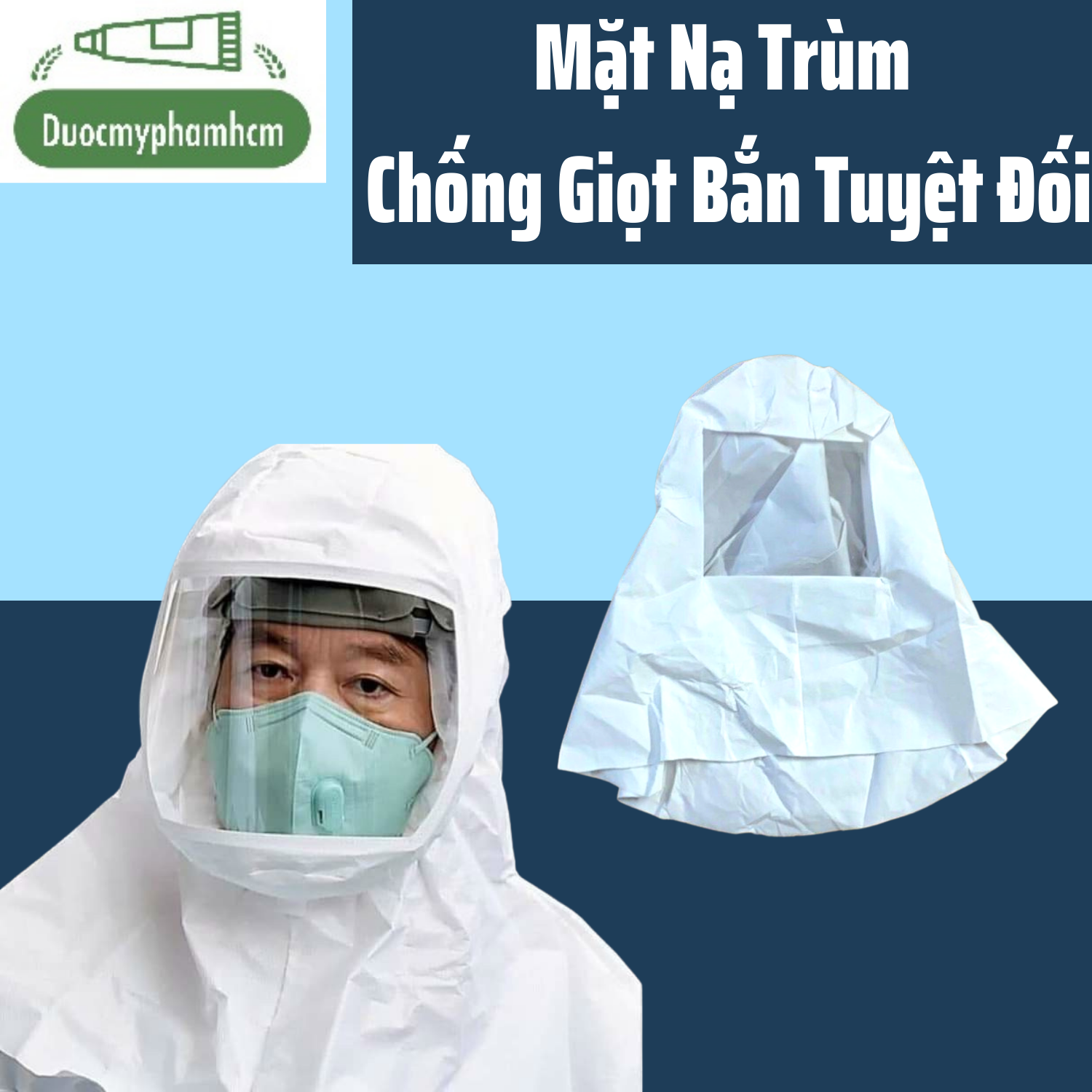 Mặt nạ chống giọt bắn- trùm toàn bộ khuôn mặt- chống giọt bắn tuyệt đối