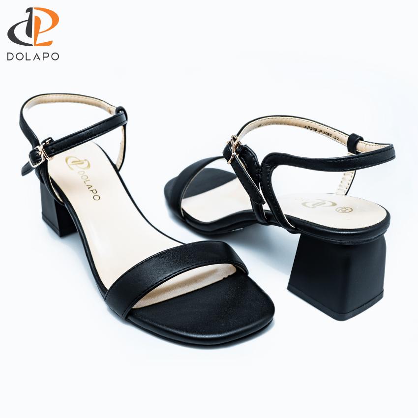 Giày sandal gót vuông quai ngang Dolapo SDV1087 - Giày sandal gót vuông đẹp