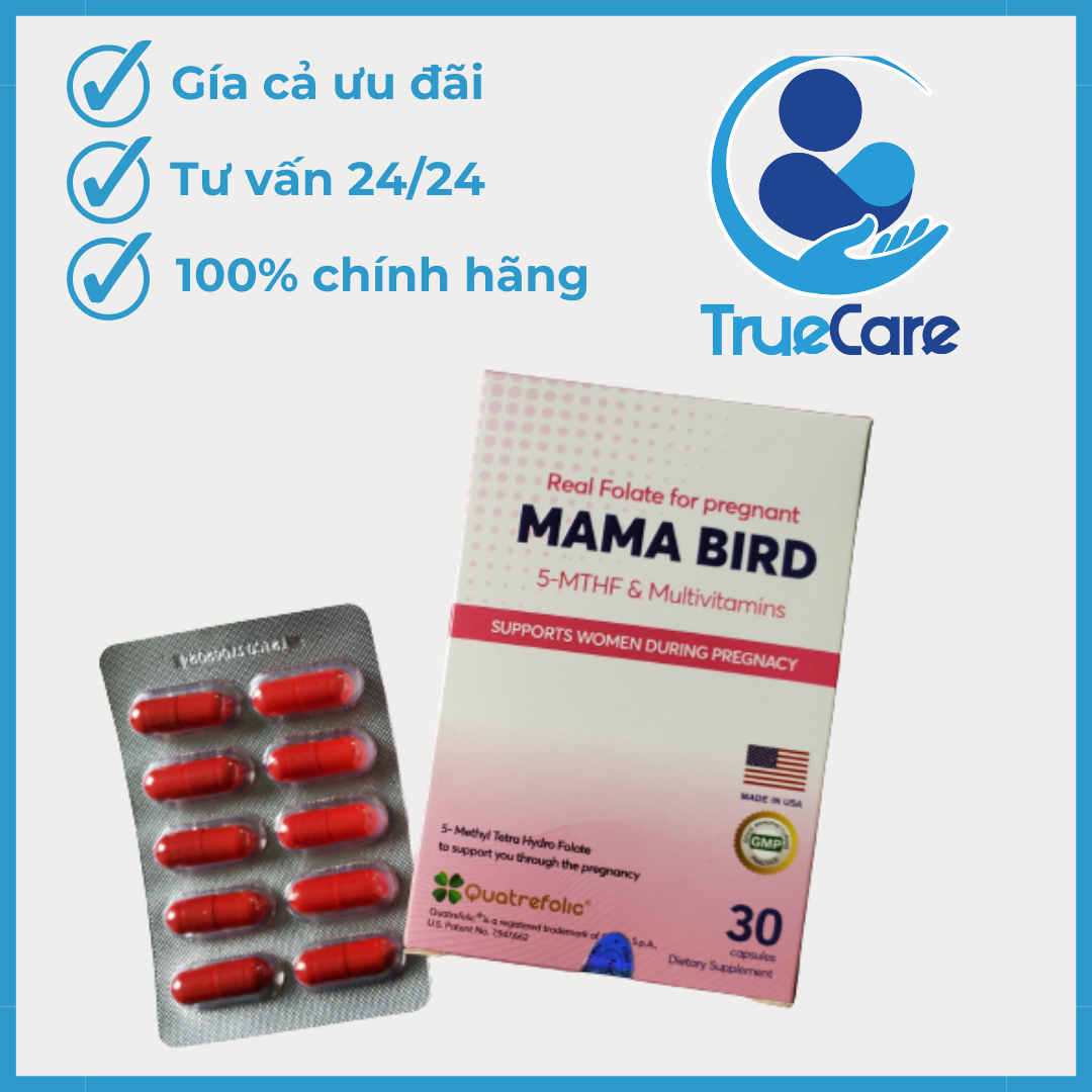 Viên uống Mama Bird 5MTHF giúp bổ trứng,tăng thụ thai,hỗ trợ vô sinh hiếm muộn