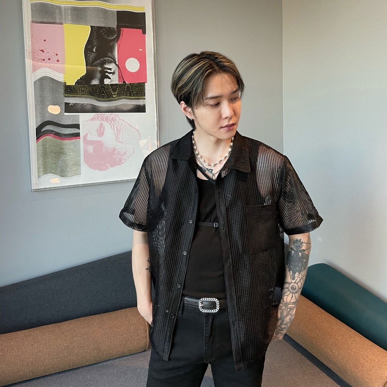 Sơ mi lưới nam tay Lỡ - Layunisex shop