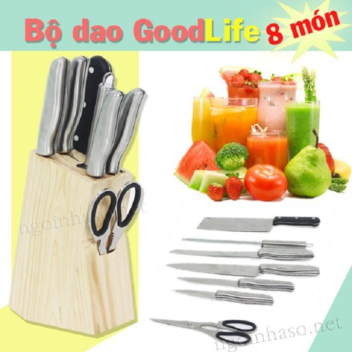 Bộ dao 8 món đế gỗ
