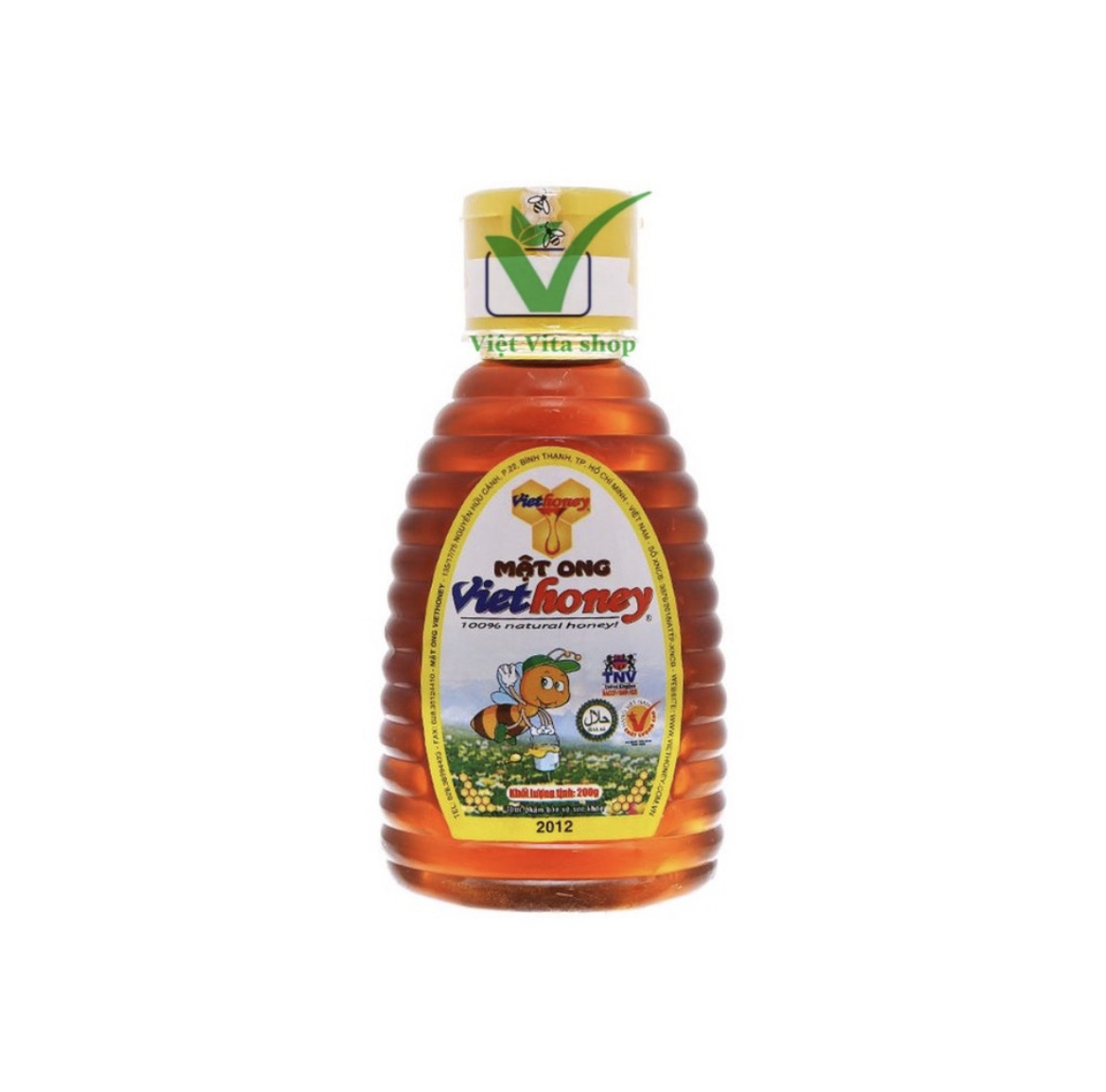 Mật ong hoa nhãn nguyên chất VietHoney lọ 200g