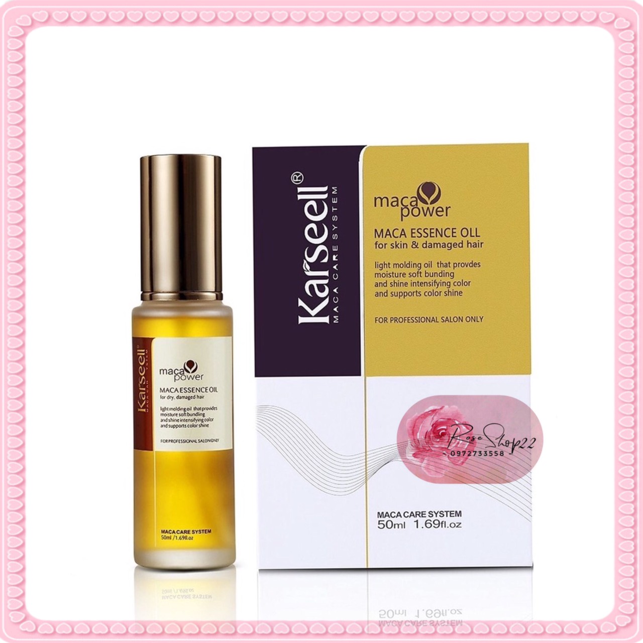 Tinh dầu dưỡng tóc Karseell phục hồi tóc khô xơ hư tổn không bết tóc hương nước hoa 50ML