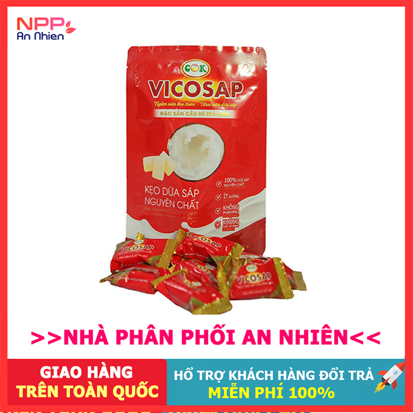 Kẹo dừa sáp nguyên chất 100gr Vicosap- NPP AN NHIÊN