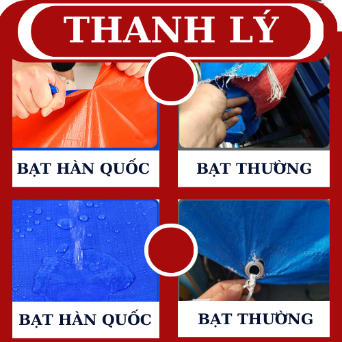 Bạt che nắng mưa hàn quốc - may viền đóng khoen sẵn - giá bán theo khổ tùy chọn