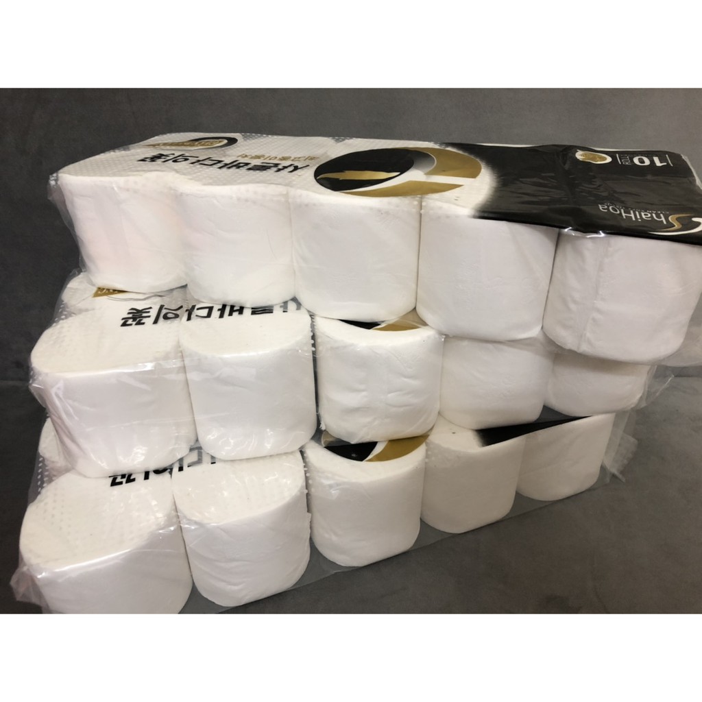 Lốc 10 cuộn giấy vệ sinh không lõi Hải Hoa Đen