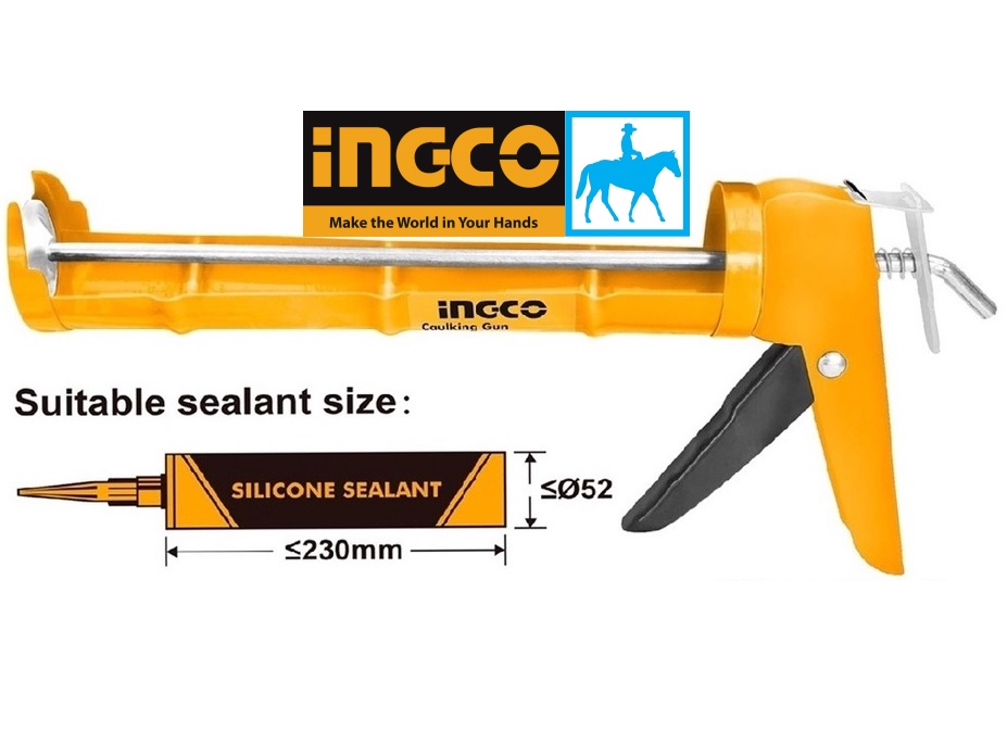 Súng bắn keo súng bơm keo silicon 9inch 235mm ingco hcg0309