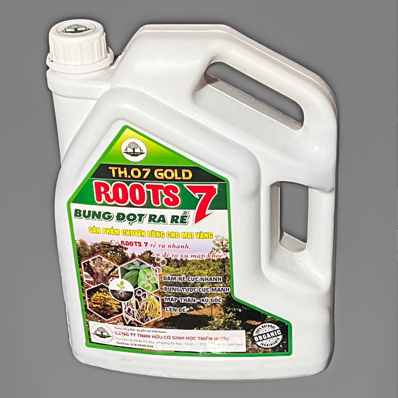 Phân bón Roots 7 cho mai vàng kích rễ bung chồi mập thân nở gốc