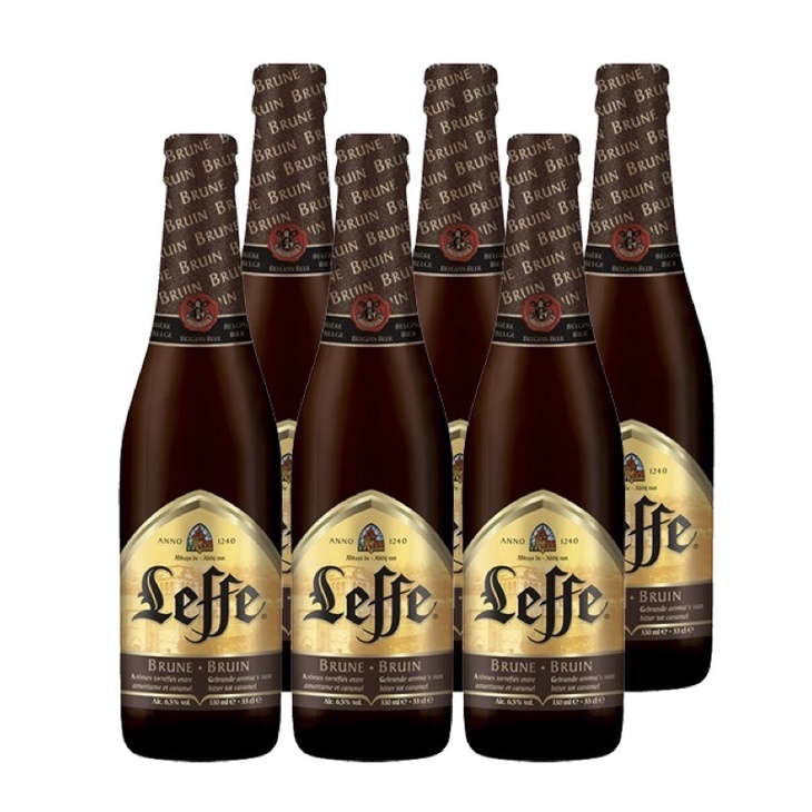 Bia leffe nâu - leffe brune - nhập khẩu bỉ - 6 chai 330ml