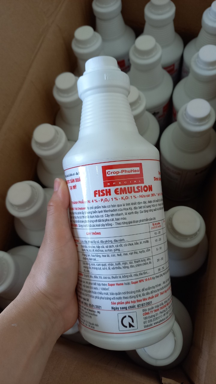 Phân hữu cơ Đạm cá Fish Emulsion Nk Mỹ chai 1 lít