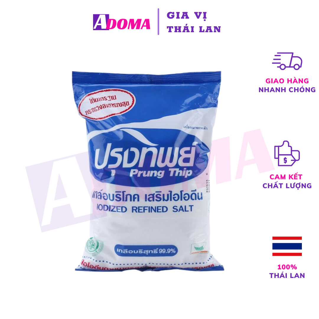 Muối ăn iot tinh khiết thái lan 500g - muối i ốt sấy cho bé prung thip เกลือปรุงทิพย์