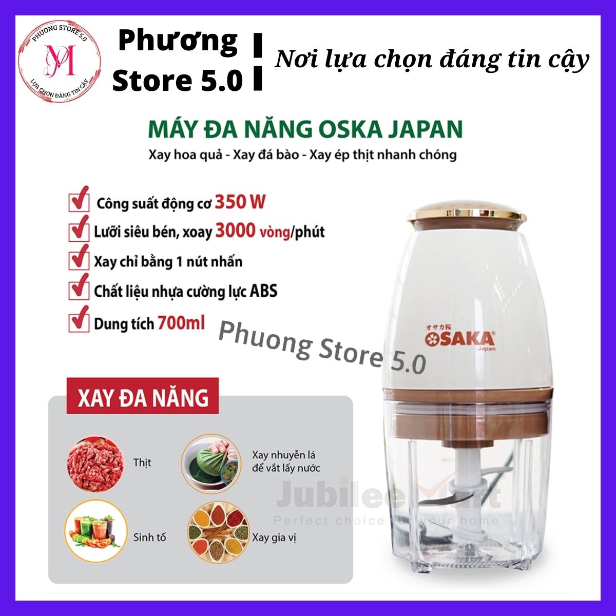 Máy xay osaka - máy xay đa năng phiên bản mới, thiết kế nhỏ gọn, chắc chắn, máy xay osaka japan model 350w