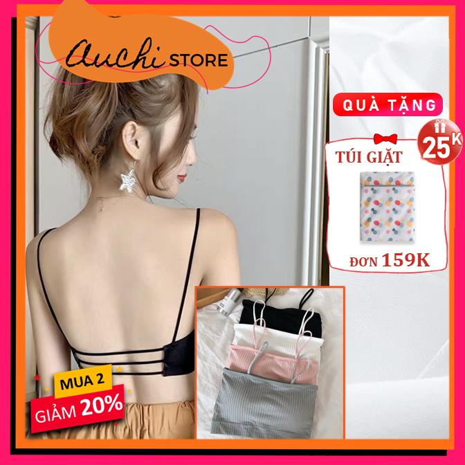 [MUA 2 GIẢM 20%] Áo Ngực Bra Dây Cách Điệu Khoét Lưng Sâu Siêu Gợi Cảm - Áo Lót Nữ Thể Thao Năng Động Không Gọng Mút Mỏng Nhẹ - Đồ Lót Nữ Sexy Gợi Cảm Quyến Rũ Chất Cotton Thoáng Khí Hút Mồ Hôi Thoải Mái Dễ Chịu Che Tên