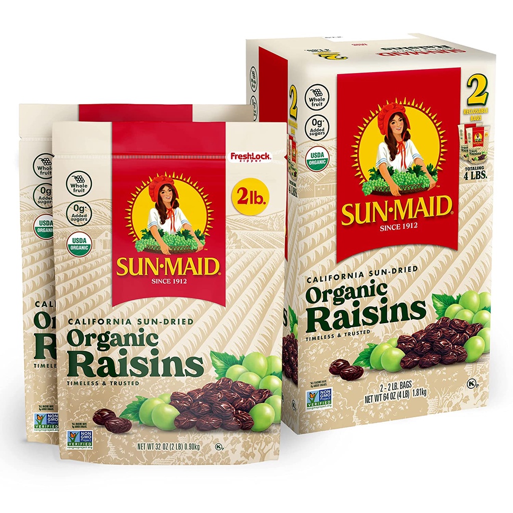 Nho Khô Hữu Cơ(California Sun-dried Organic Raisins) - SUN MAID - 0.90Kg
