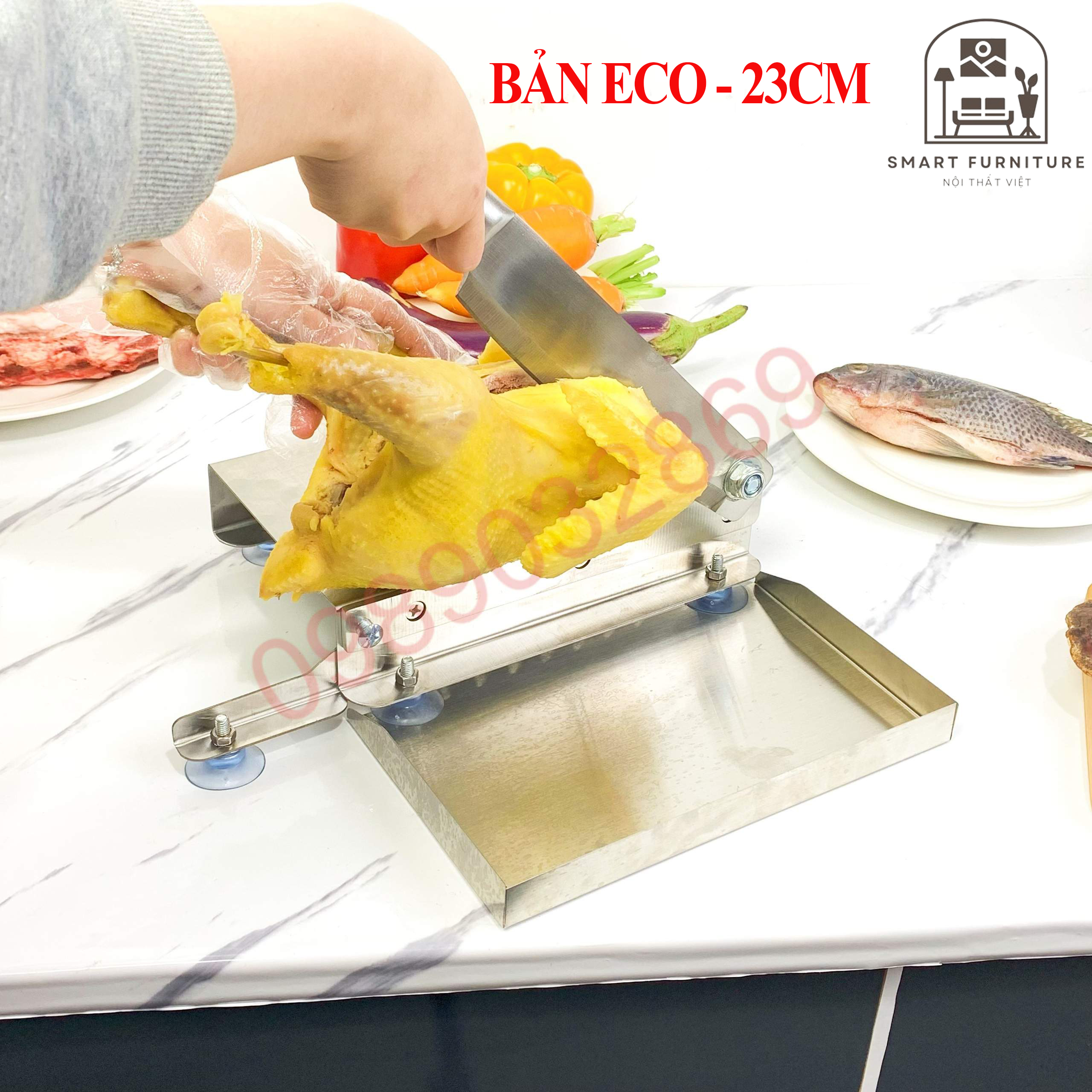 Dao thái thịt cắt xương đa năng - bản eco lưỡi dao dài 23cm